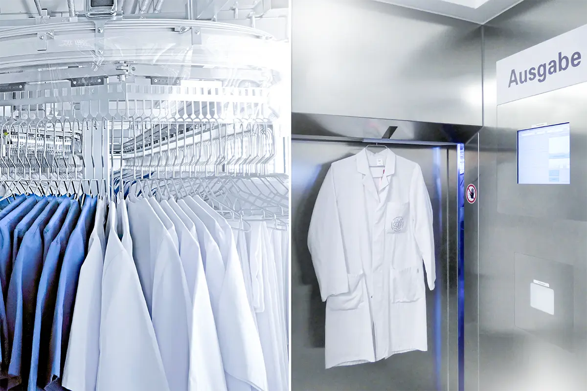 Der moderne Kleider-Ausgabe-Automat der Wäscherei Bohnet