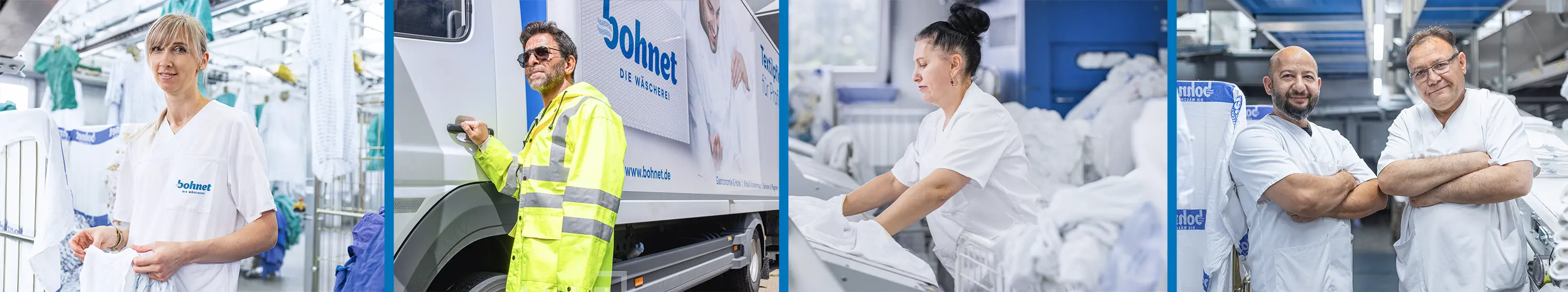 Mitarbeiter der Wäscherei Bohnet