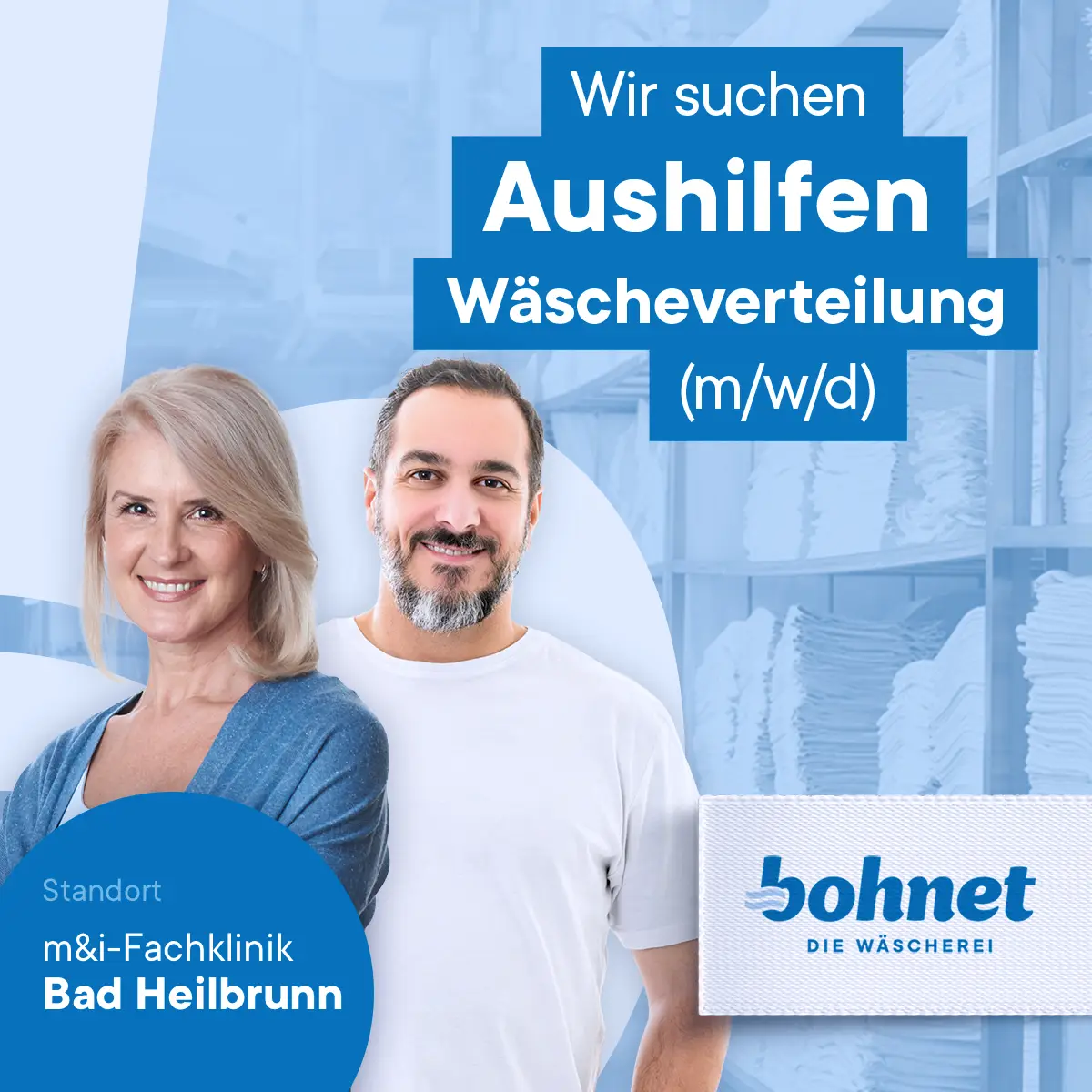 Aushilfe Wäscheverteilung Bad Heilbrunn