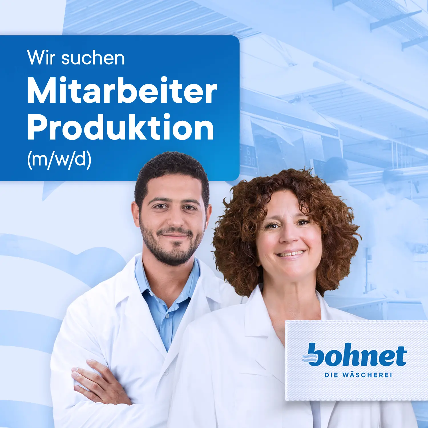 Wäscherei Bohnet Stellengesuch Mitarbeiter Produktion